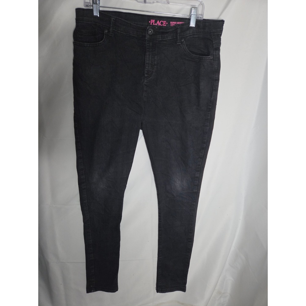 The Children's Place Super Skinny Jeans Girls Plus Black Faded Skinny Mid